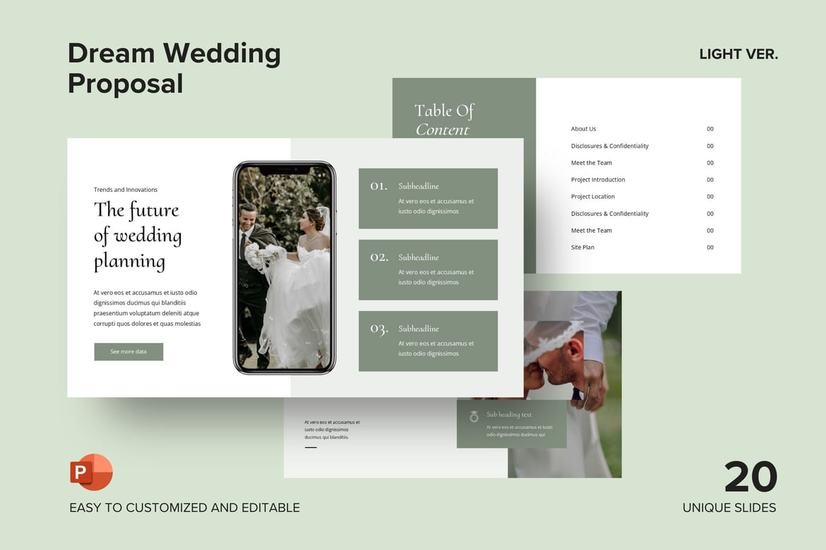 Template Presentasi Pernikahan Impian - PowerPoint yang Elegan