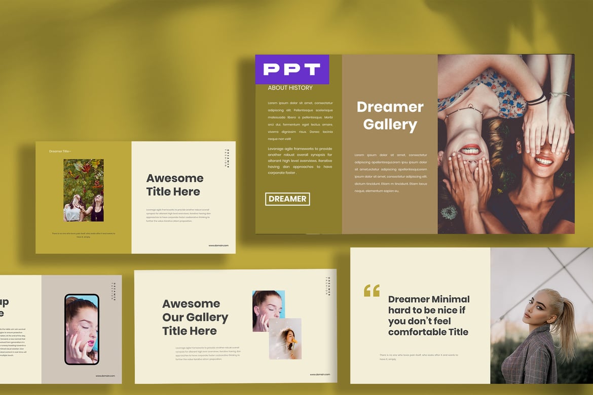 Template Presentasi Fashion Modern untuk PowerPoint