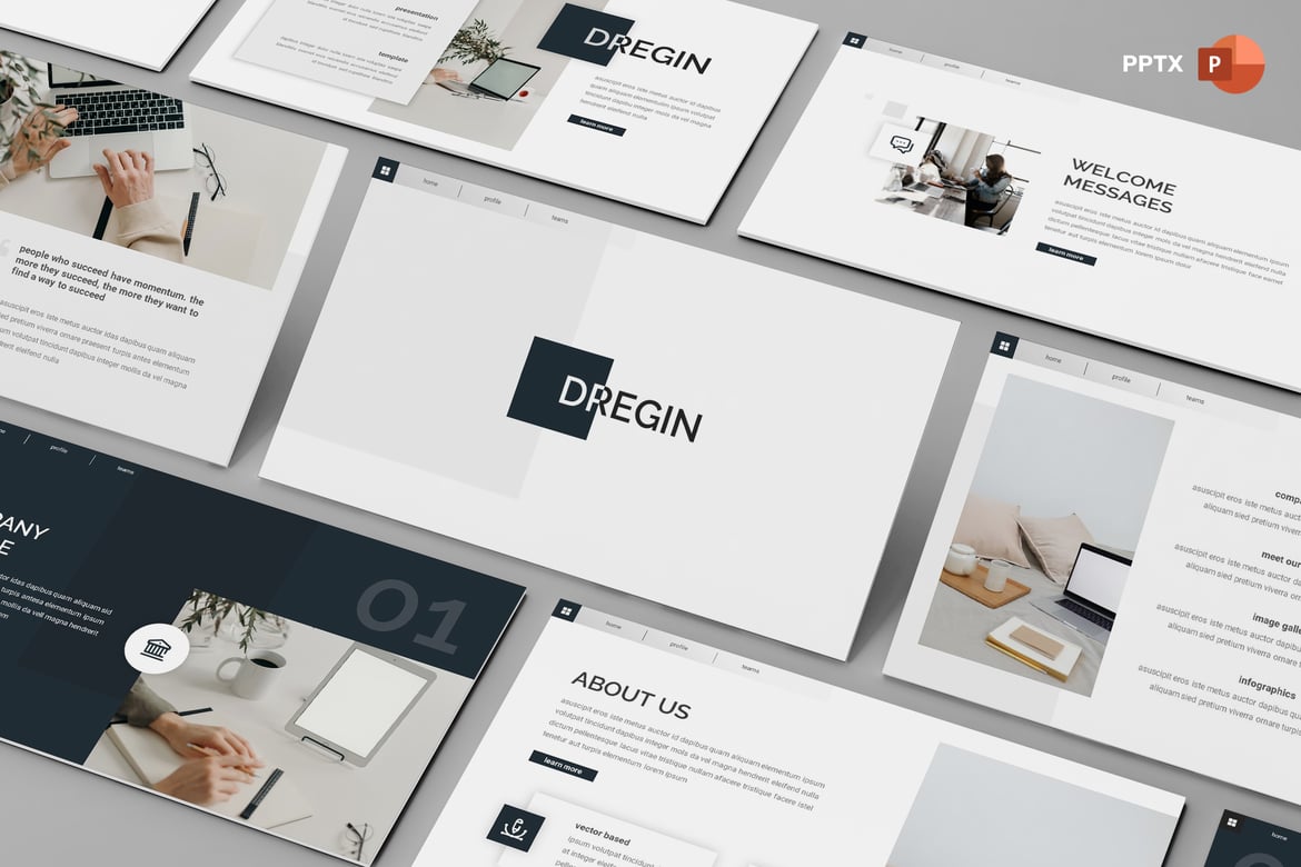 Dregin - Template Powerpoint Bisnis yang Menarik