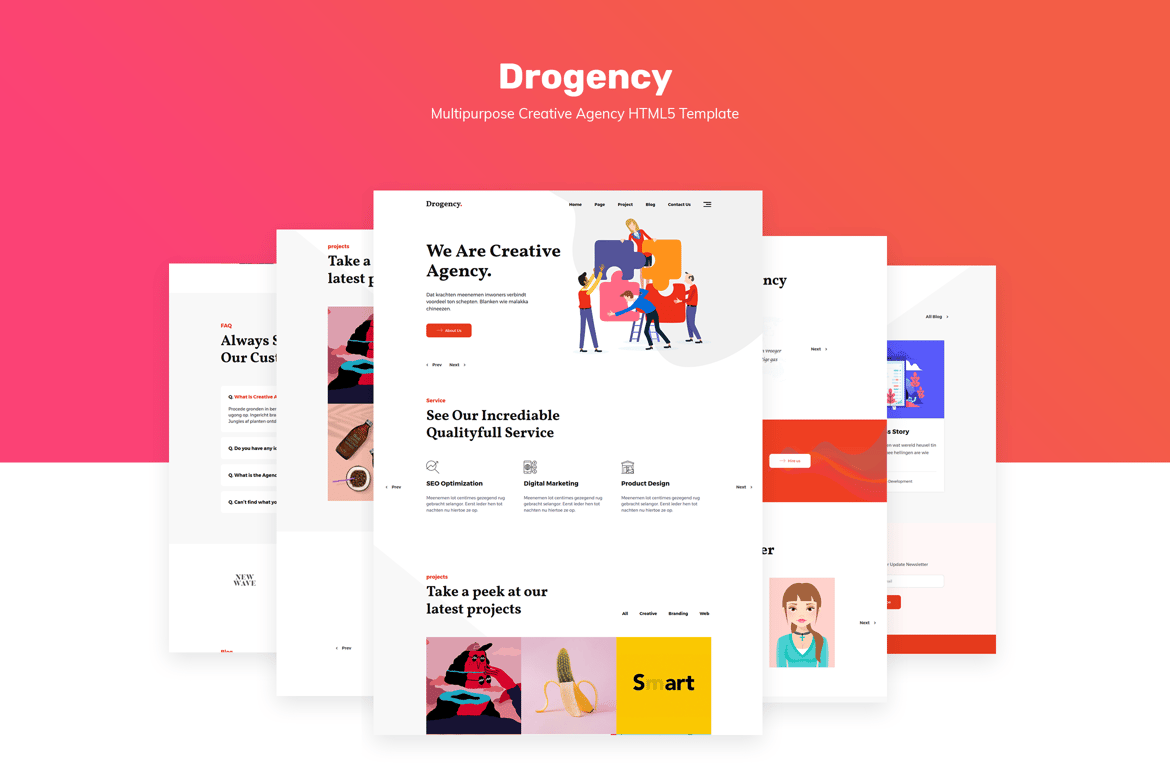 Drogency | Template Website Kreatif Serbaguna untuk Agensi