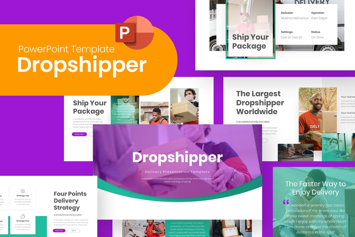 Template Presentasi PowerPoint Dropshipper yang Modern dan Profesional
