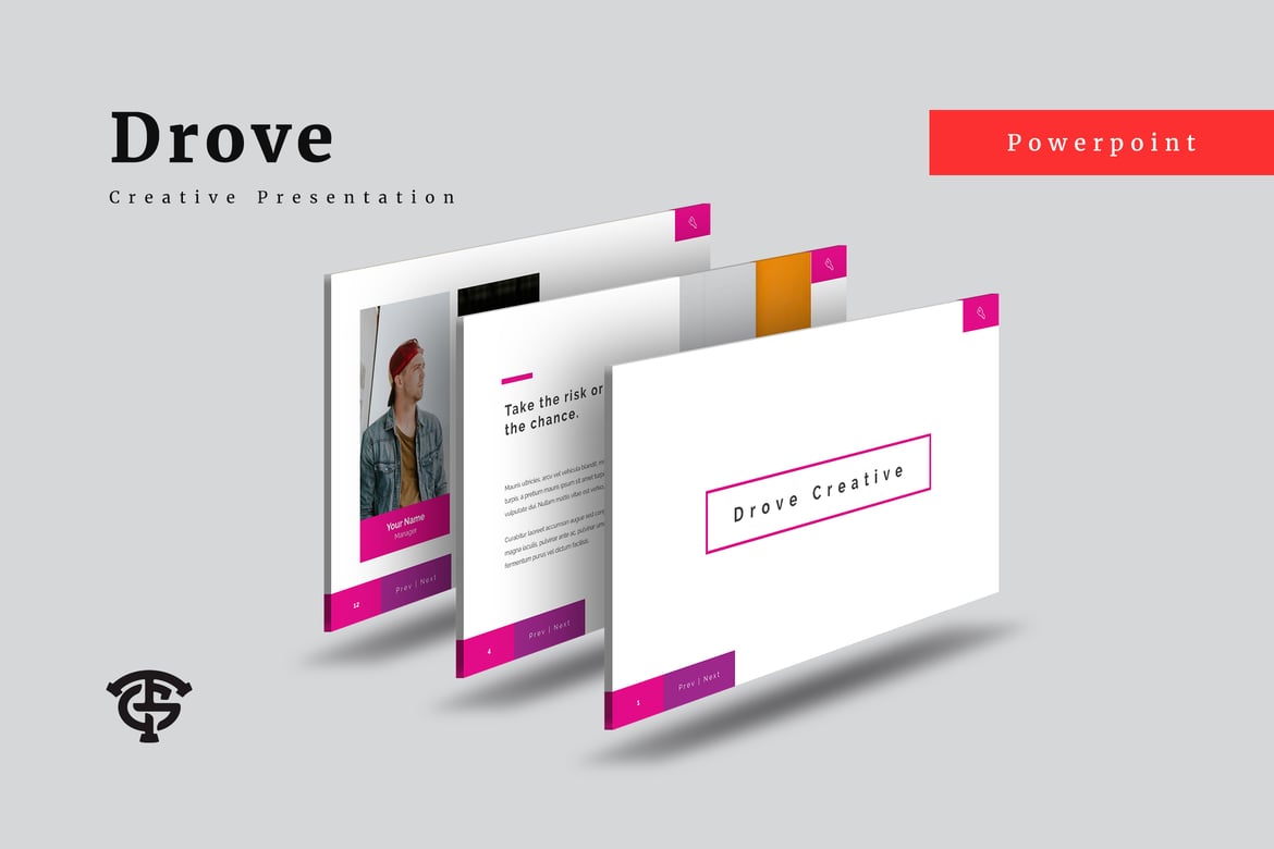 Template Presentasi Kreatif Drove - PowerPoint yang Menarik