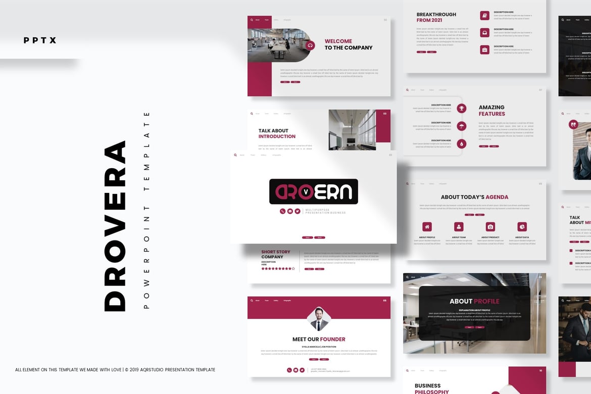 Drovira - Template PowerPoint Serbaguna yang Menarik