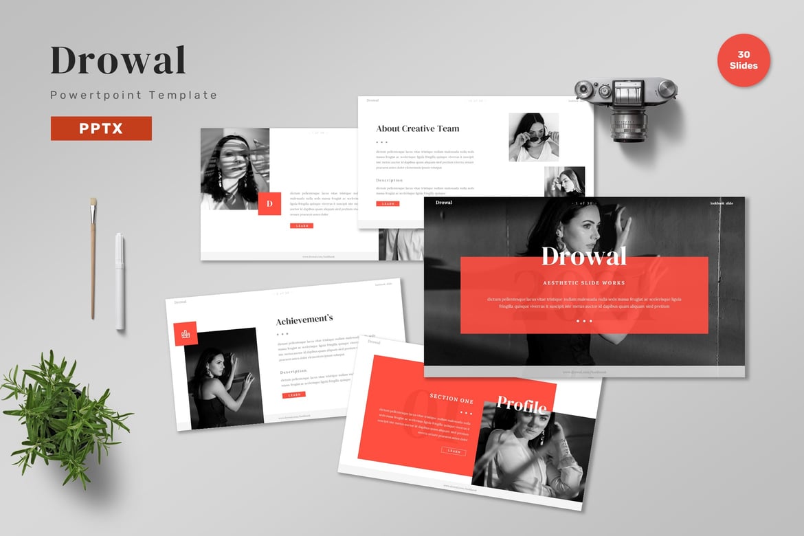 Drowal - Template PowerPoint Kreatif dan Profesional