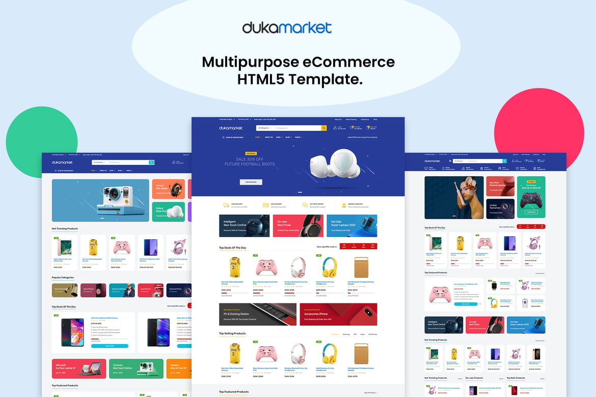 Duka Market - Template Website eCommerce Serbaguna yang Menarik