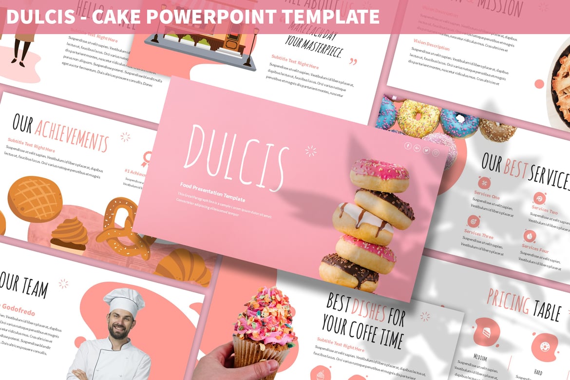 Dulcis - Template Powerpoint Kue Kreatif dan Menarik