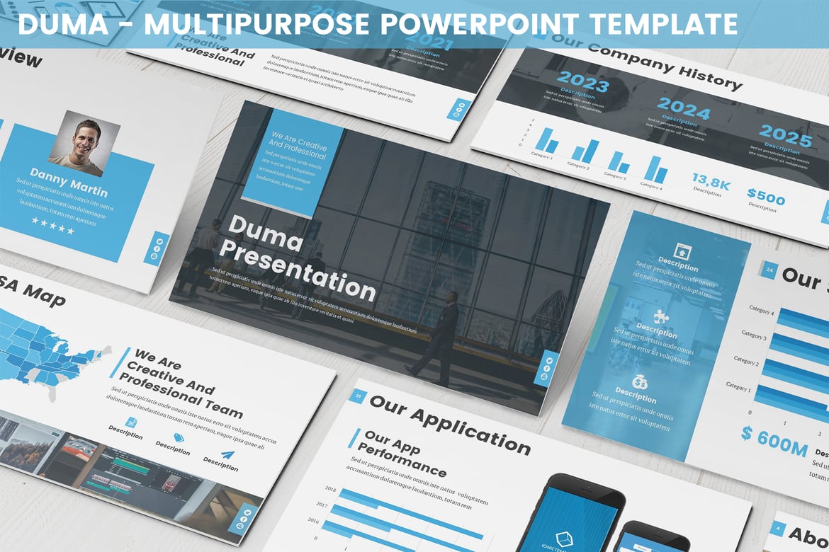Duma - Template Powerpoint Serbaguna yang Stylish