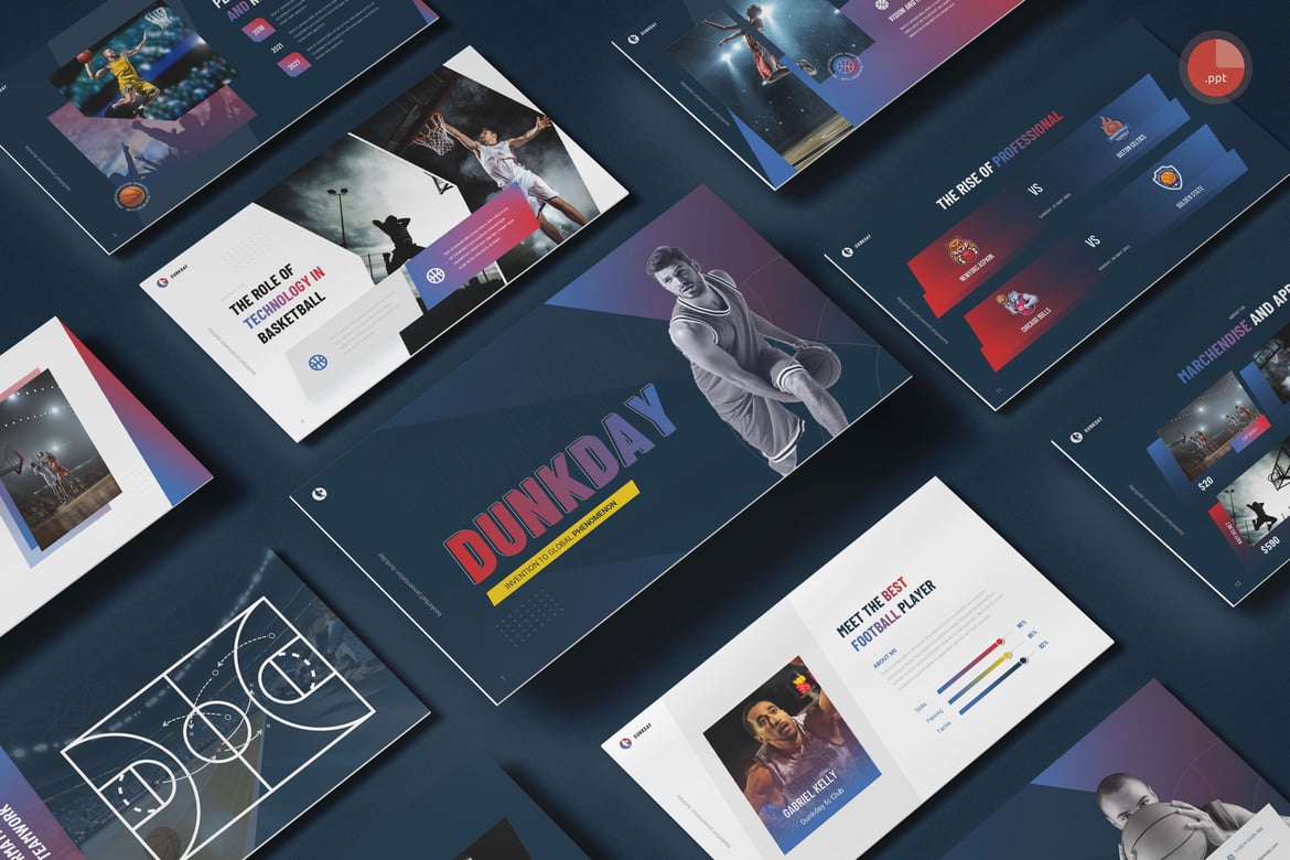 Dunkday - Template Presentasi Basket yang Menarik