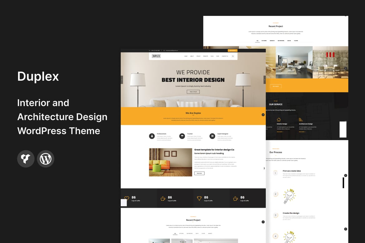 Duplex - Tema WordPress Stylish untuk Desain Interior dan Arsitektur