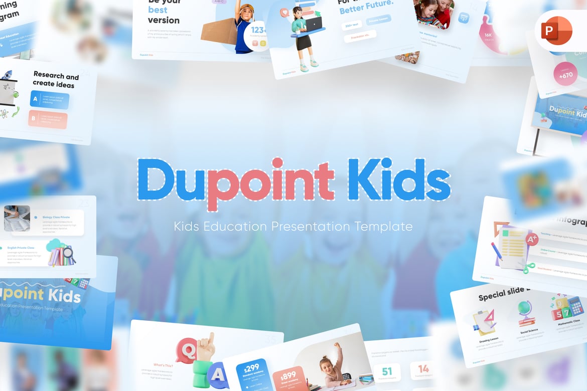 Template Presentasi Pendidikan Anak Dupoint yang Menarik