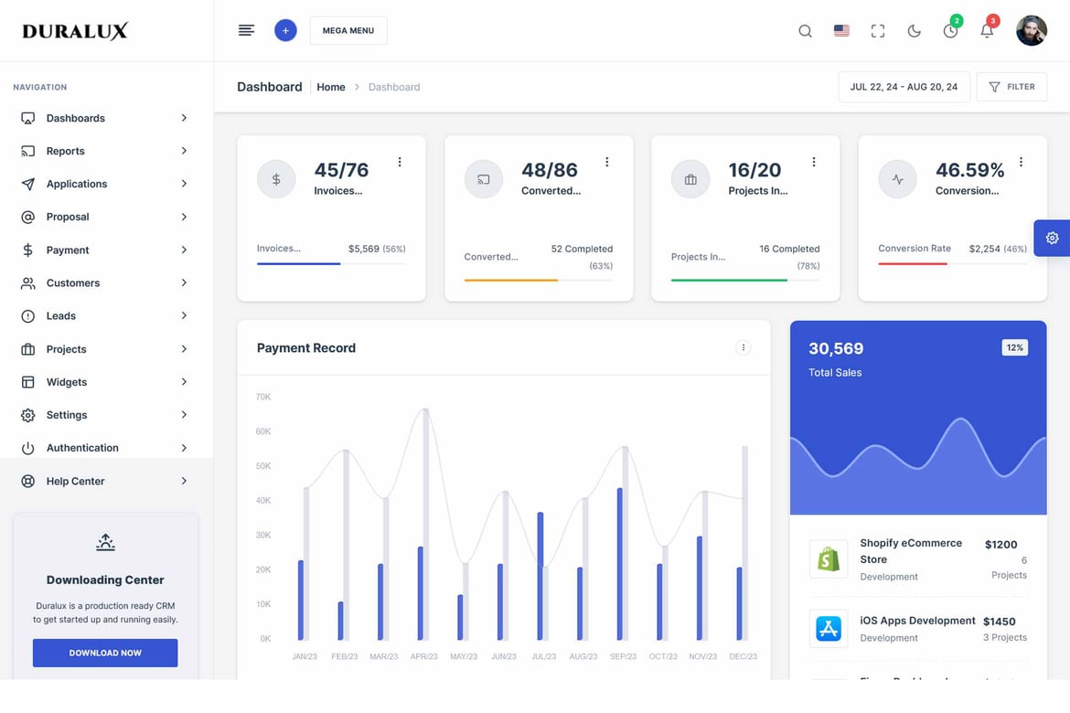 Duralux - Template Website Admin dan Dashboard Bootstrap Terbaik