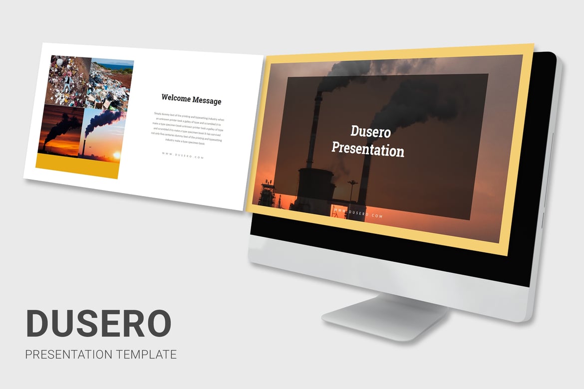 Template Powerpoint Kesadaran Polusi yang Menarik dan Informatif