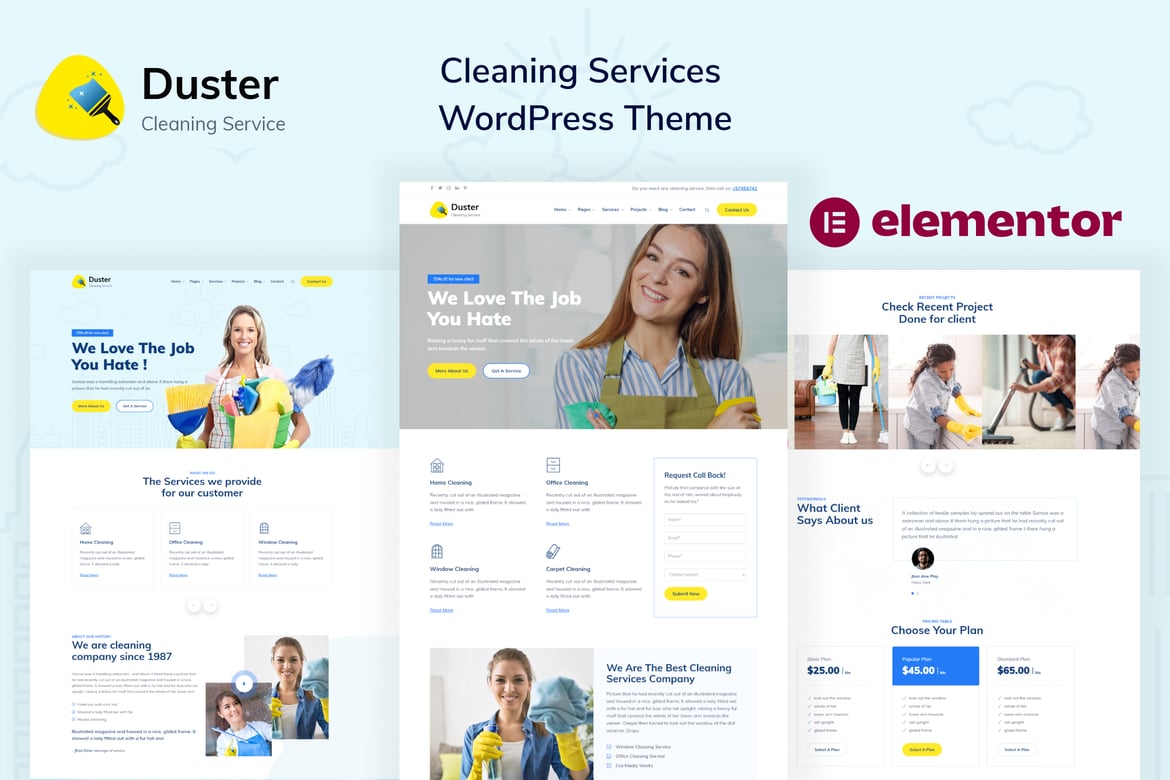 Dustar – Tema WordPress Layanan Kebersihan yang Modern dan Elegan