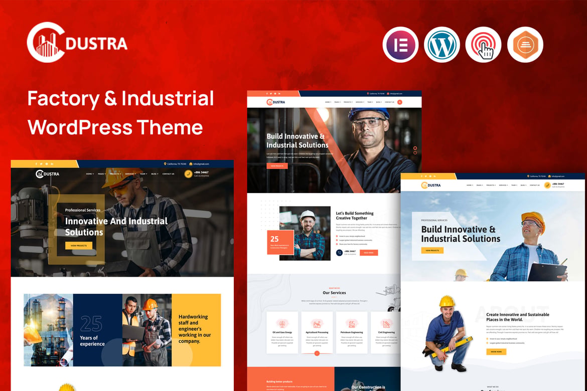 Dustra - Tema WordPress Industri dan Konstruksi yang Modern