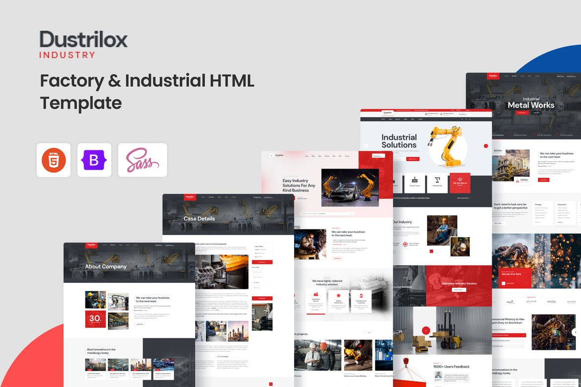 Dustrilox - Template Website HTML5 untuk Factory dan Industri