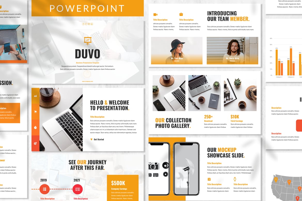 Duvo - Template Powerpoint Bisnis yang Elegan dan Profesional
