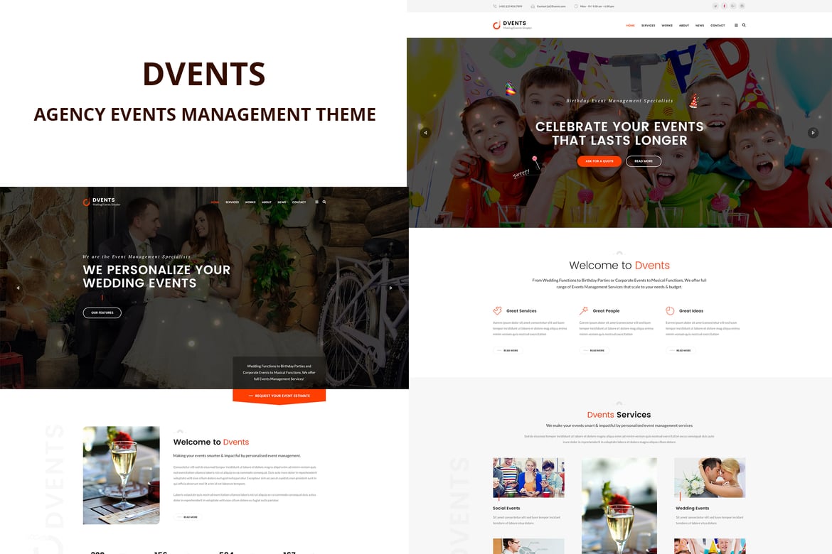 Dvents - Tema WordPress untuk Manajemen Acara yang Elegan dan Fungsional