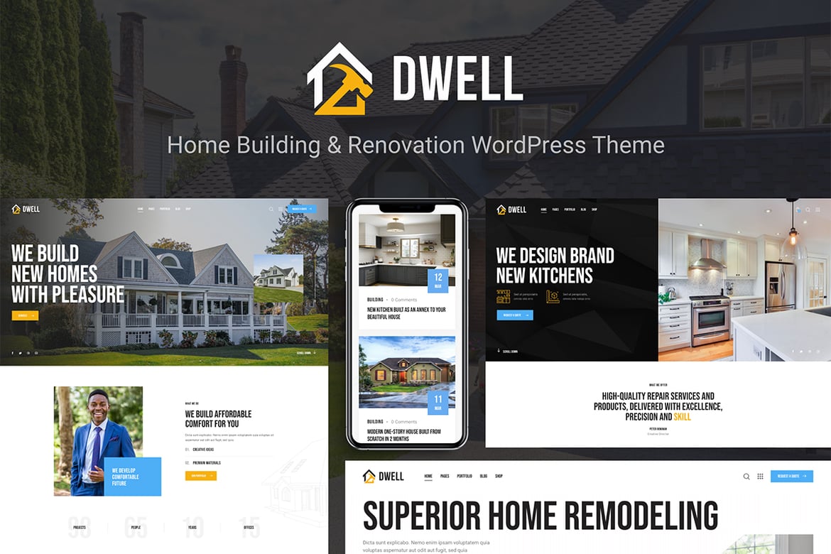 Dwell - Tema WordPress Modern untuk Desain Rumah