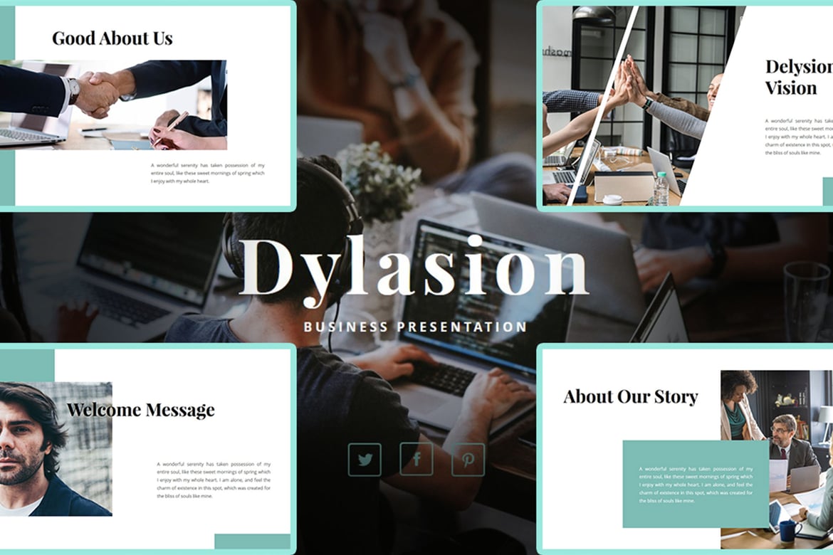 Dylasion – Template PowerPoint Bisnis yang Menarik