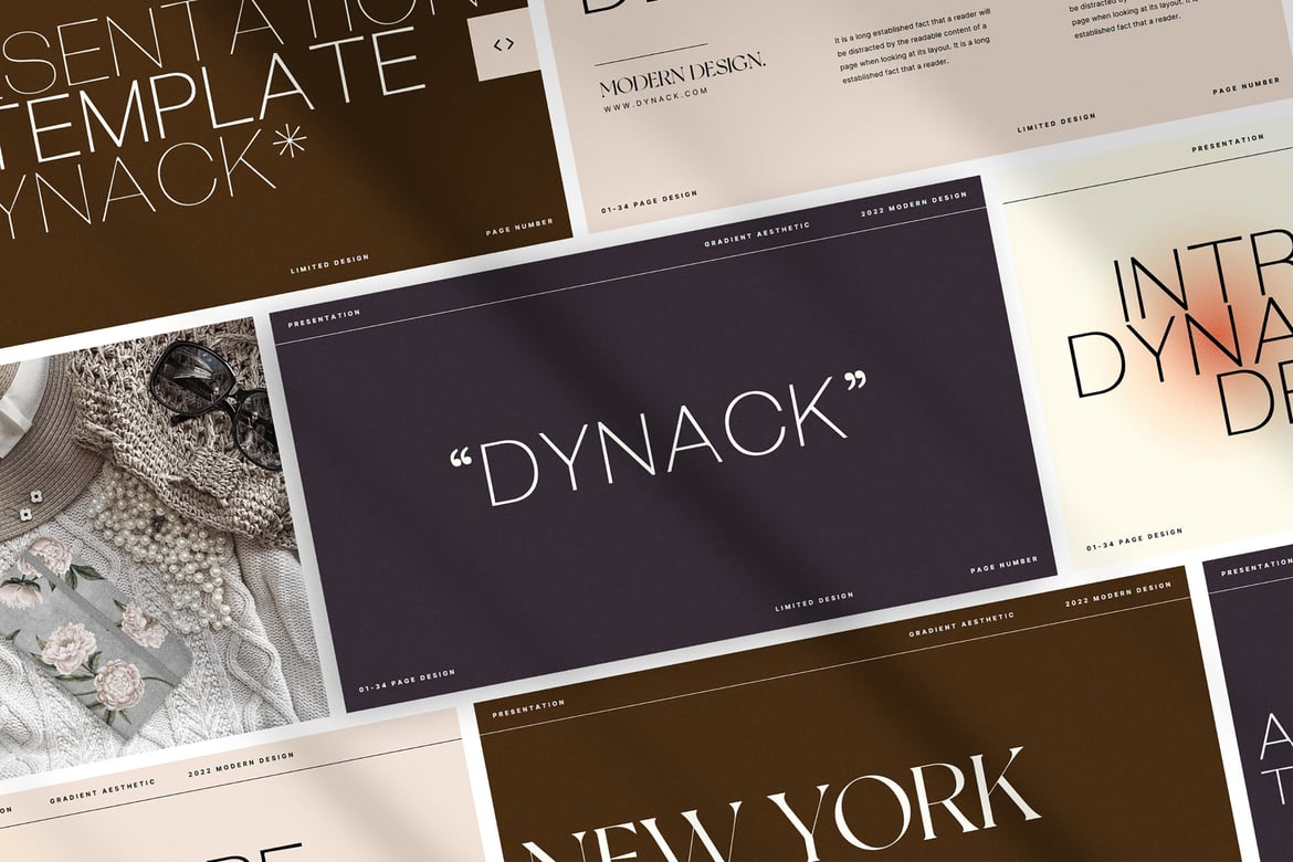 Template Presentasi PowerPoint Dynack yang Modern dan Profesional