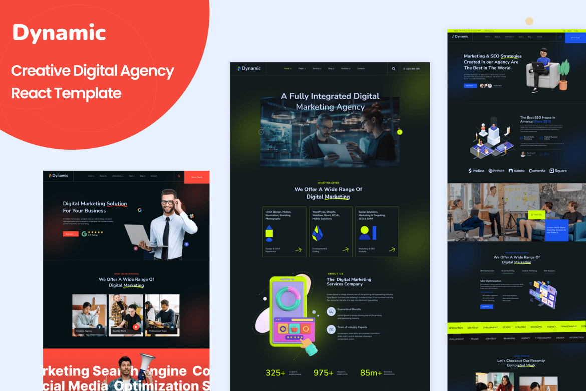 Dynamic - Template Website Digital Agency yang Kreatif dan Responsif