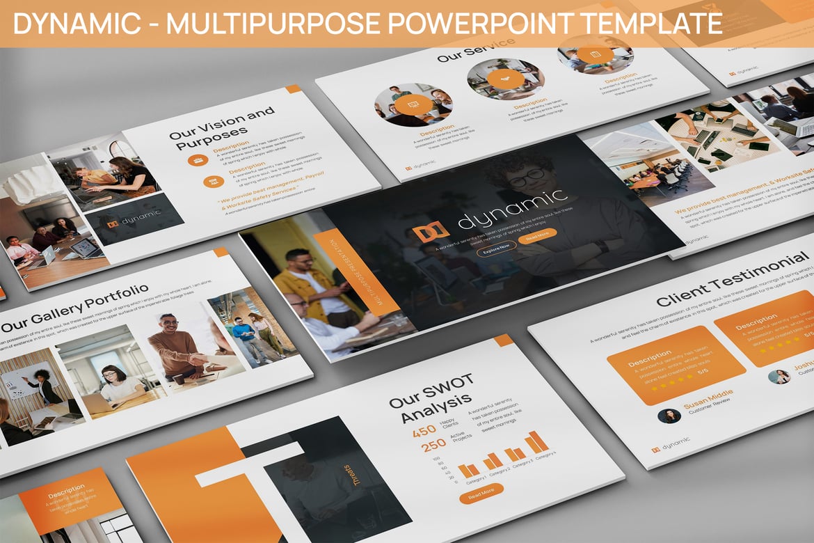 Template Powerpoint Serbaguna yang Dinamis dan Modern