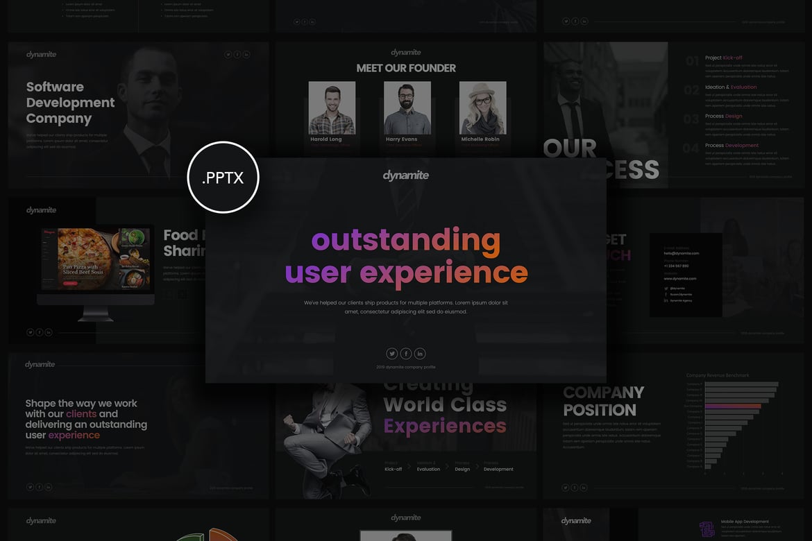 Dynamite - Template PowerPoint Kreatif untuk Presentasi Profesional