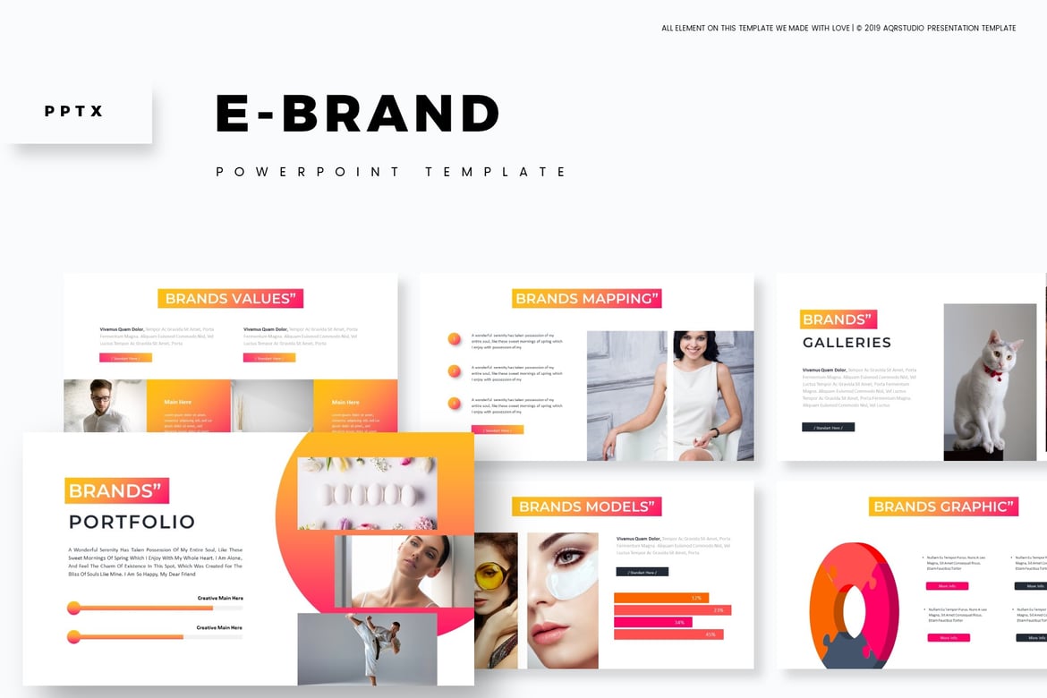Template PowerPoint E-Brand yang Menarik dan Multifungsi