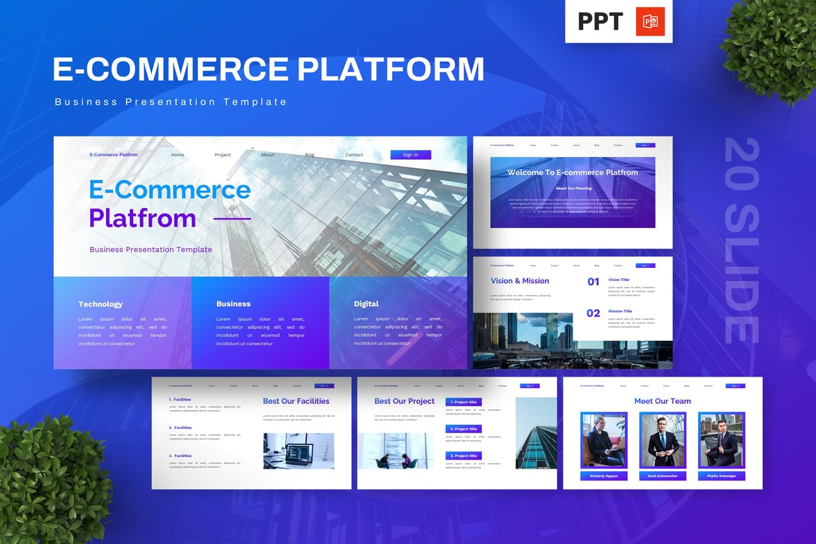 Template Powerpoint E-Commerce - Solusi Presentasi Bisnis Modern