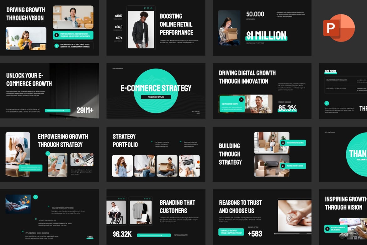 Template Presentasi Strategi E-commerce yang Efektif