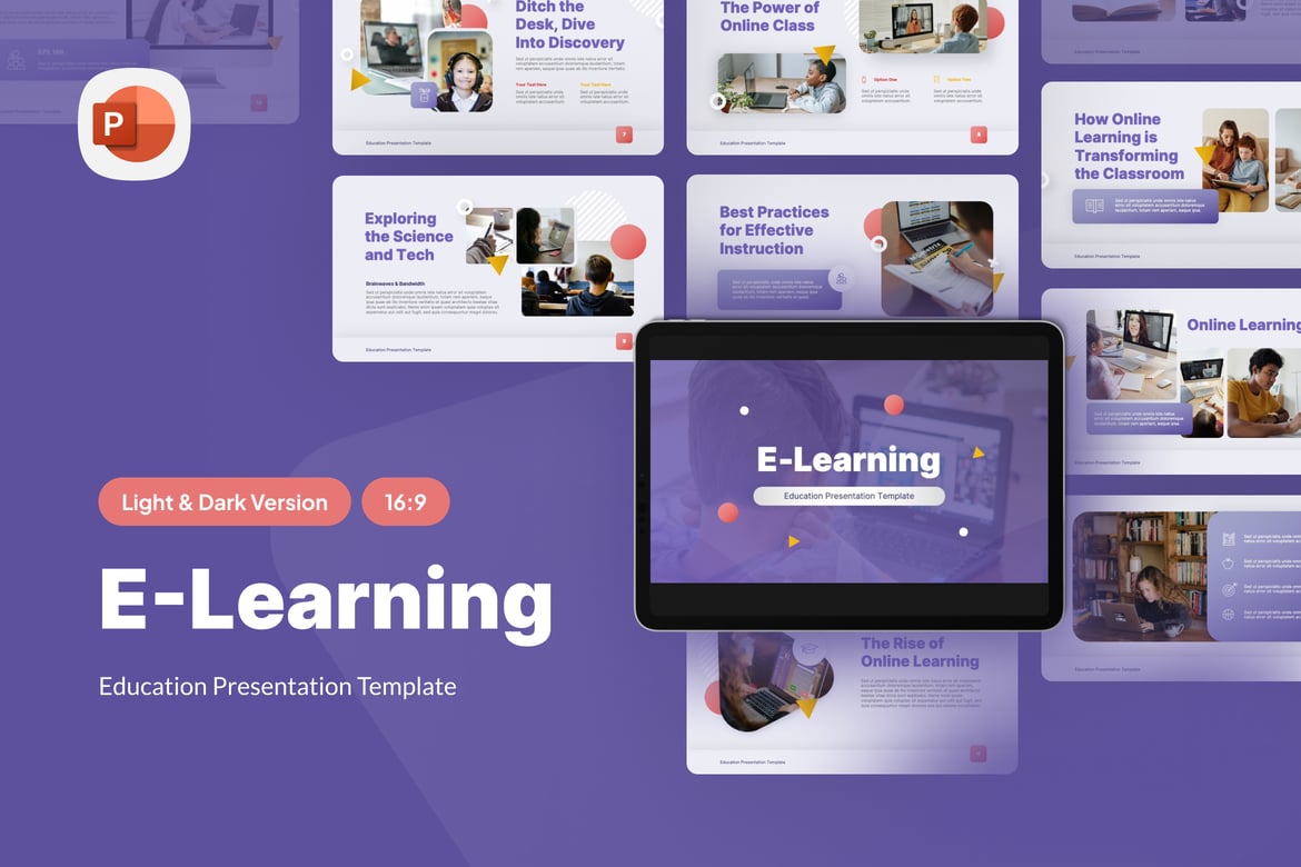 Template Presentasi E-Learning - PowerPoint yang Menarik