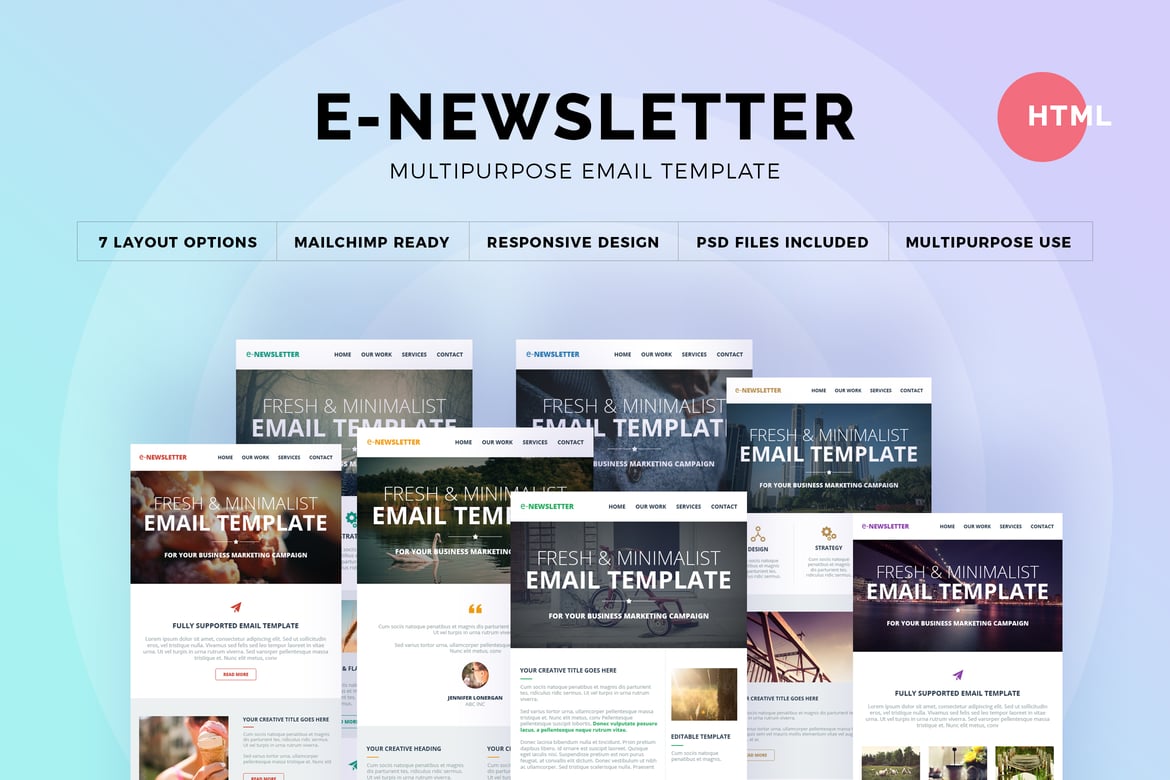 Template Email E-Newsletter Serbaguna dan Responsif