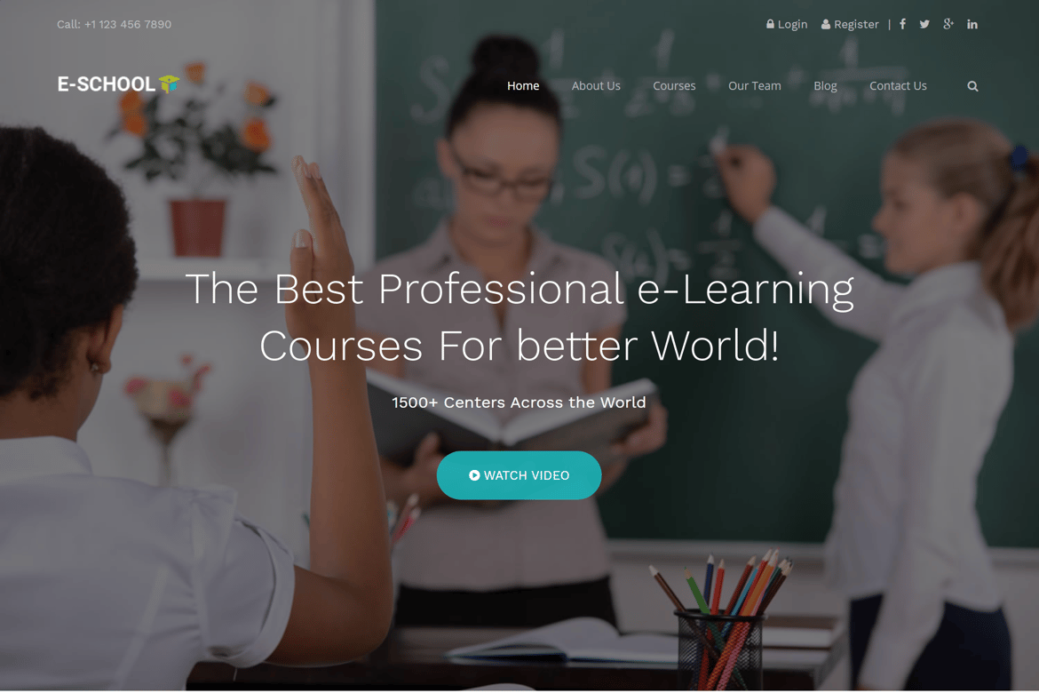 Template Website E-School - Solusi Pembelajaran dan Kursus Modern