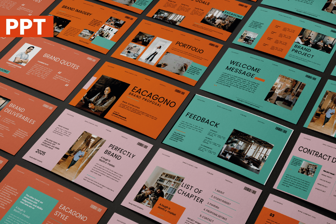 Template Powerpoint Eacagono: Presentasi Modern dan Menarik