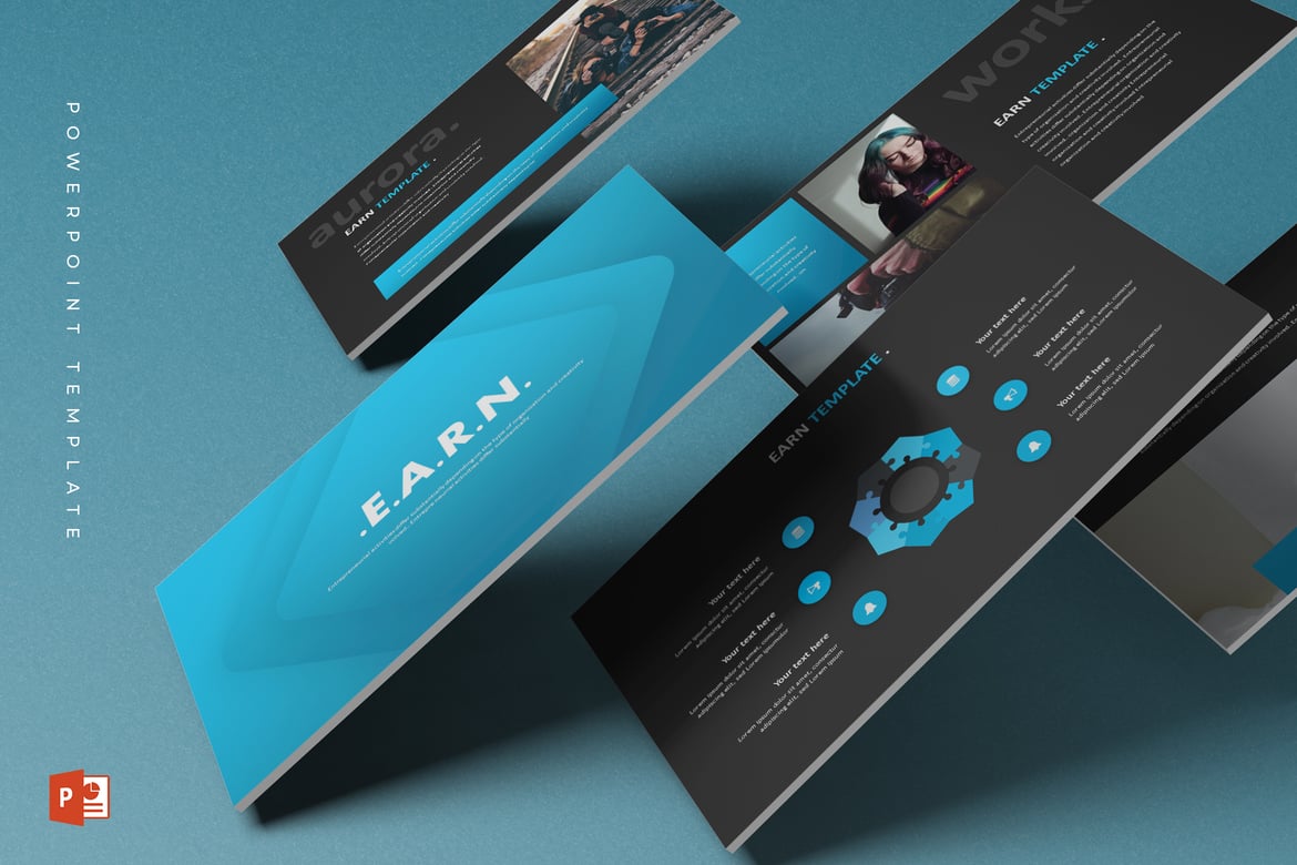 Template PowerPoint Earn - Solusi Presentasi Profesional Anda