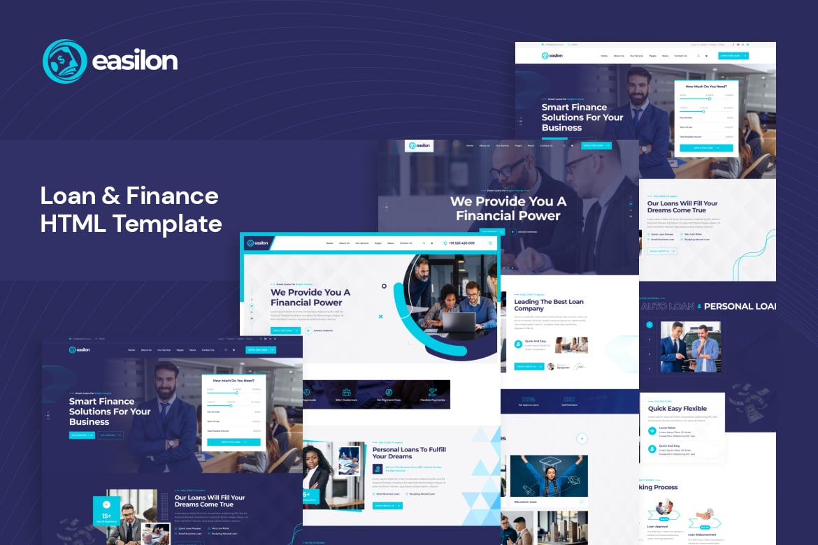 Easilon - Template Website Modern untuk Pinjaman dan Keuangan