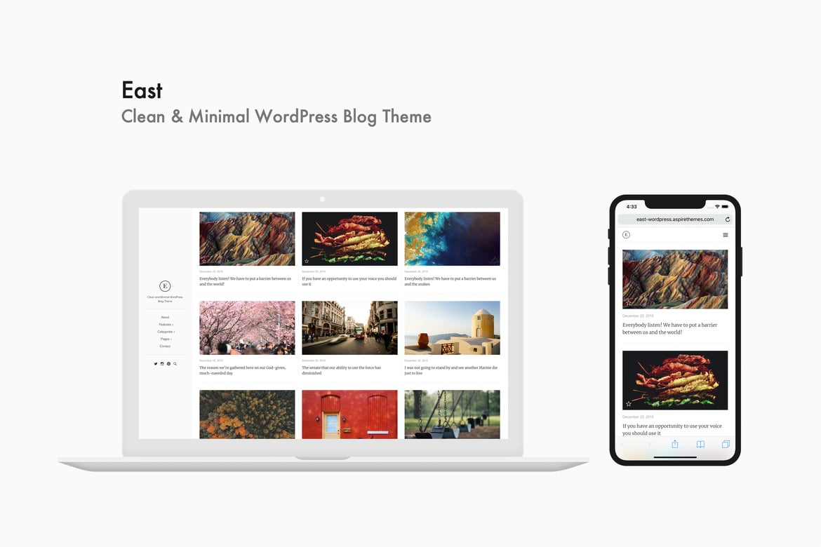 East - Tema WordPress Blog Bersih dan Minimalis untuk Konten Anda