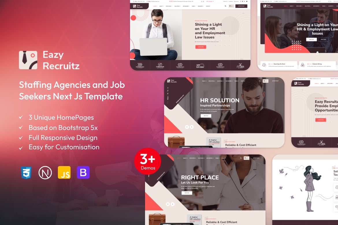 Template Web Easy Recruitz - Solusi Modern untuk Agensi Rekrutmen