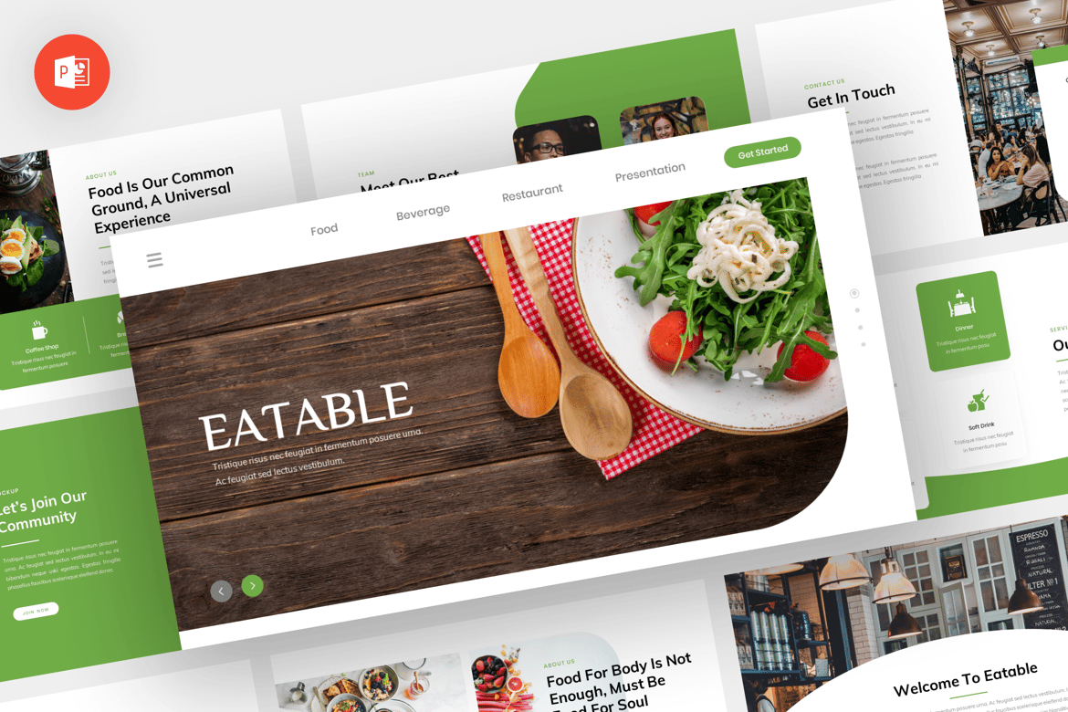 Eatable - Template Presentasi Makanan yang Modern dan Profesional