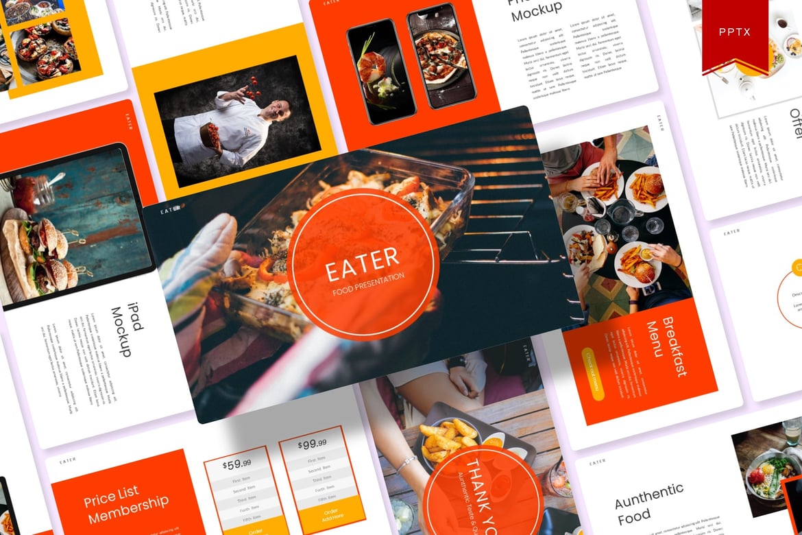 Template Powerpoint Makanan yang Menarik dan Profesional