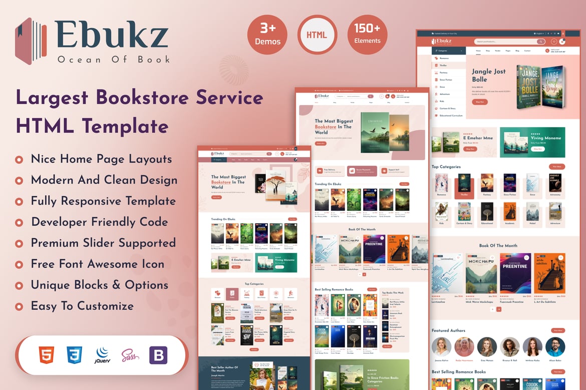 Ebukz - Template Website eBook dan Toko Bacaan yang Modern