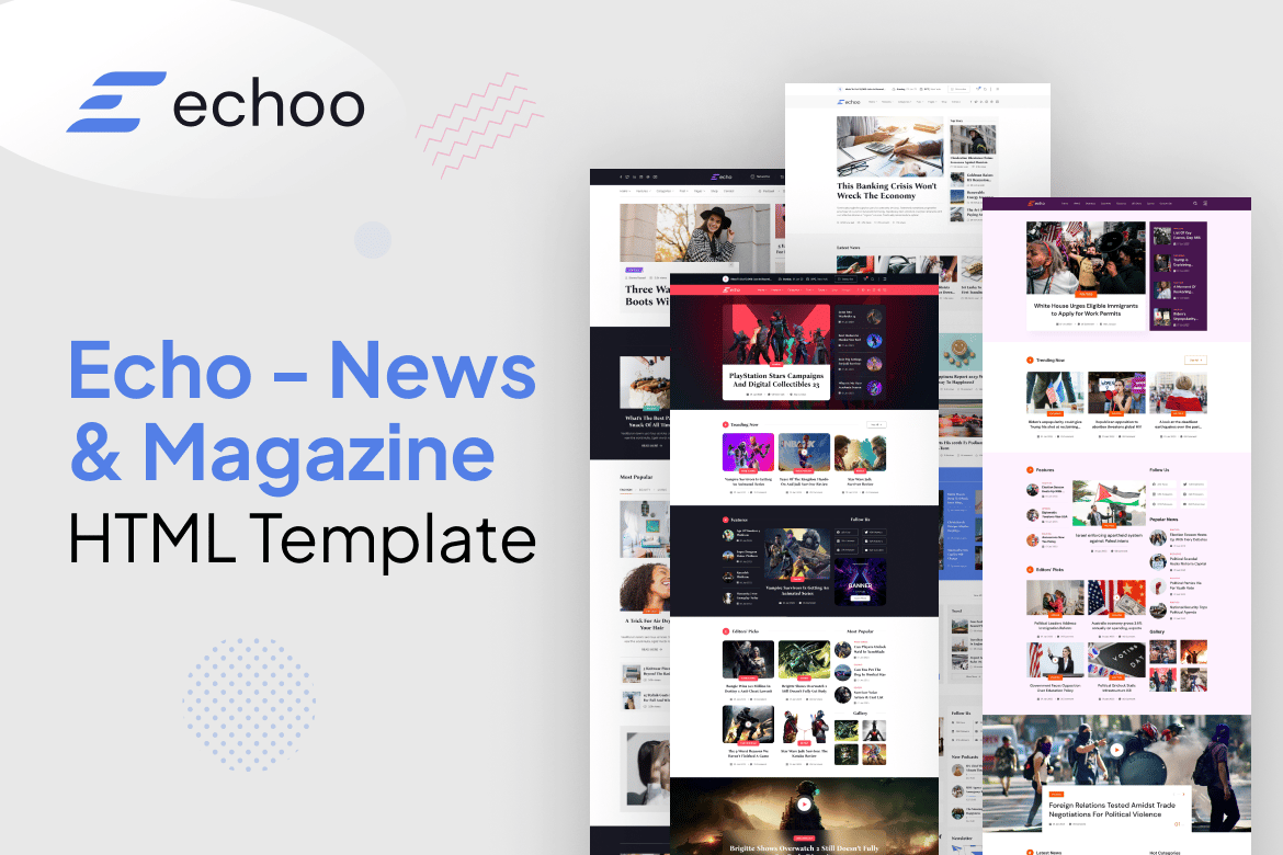 Echo - Template Website Berita & Majalah Modern