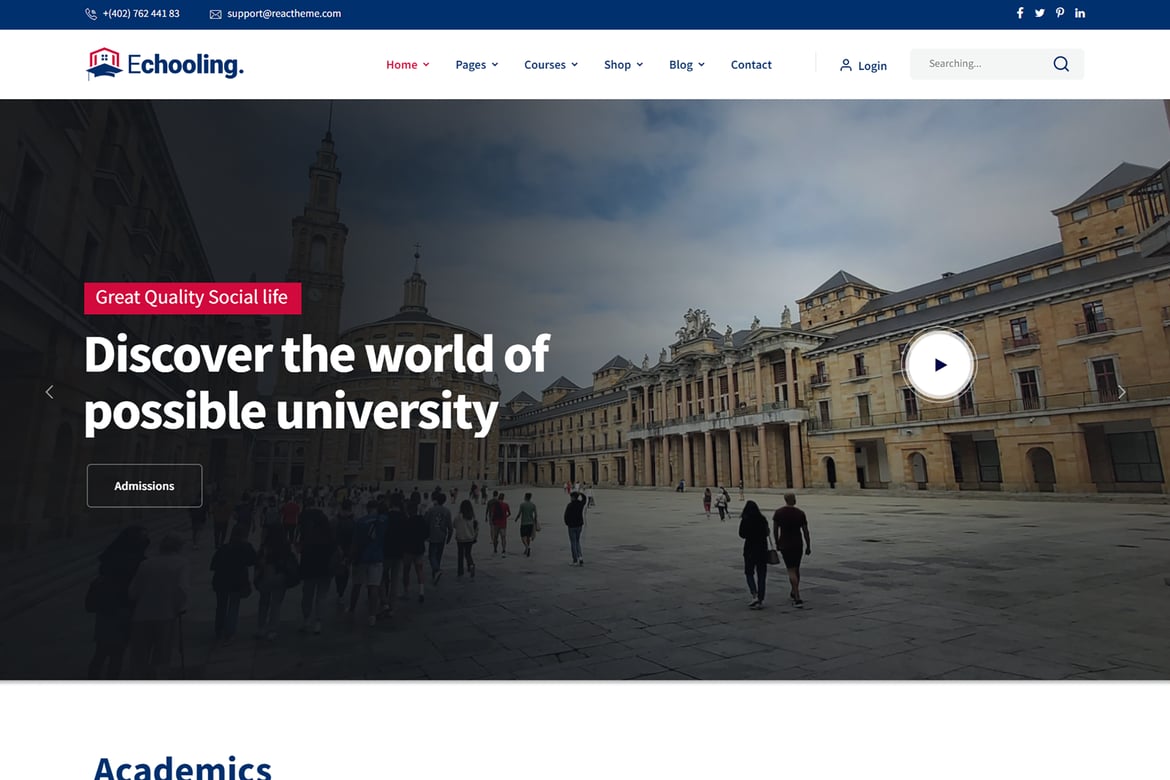 Echooling - Tema WordPress Pendidikan yang Modern dan Responsif