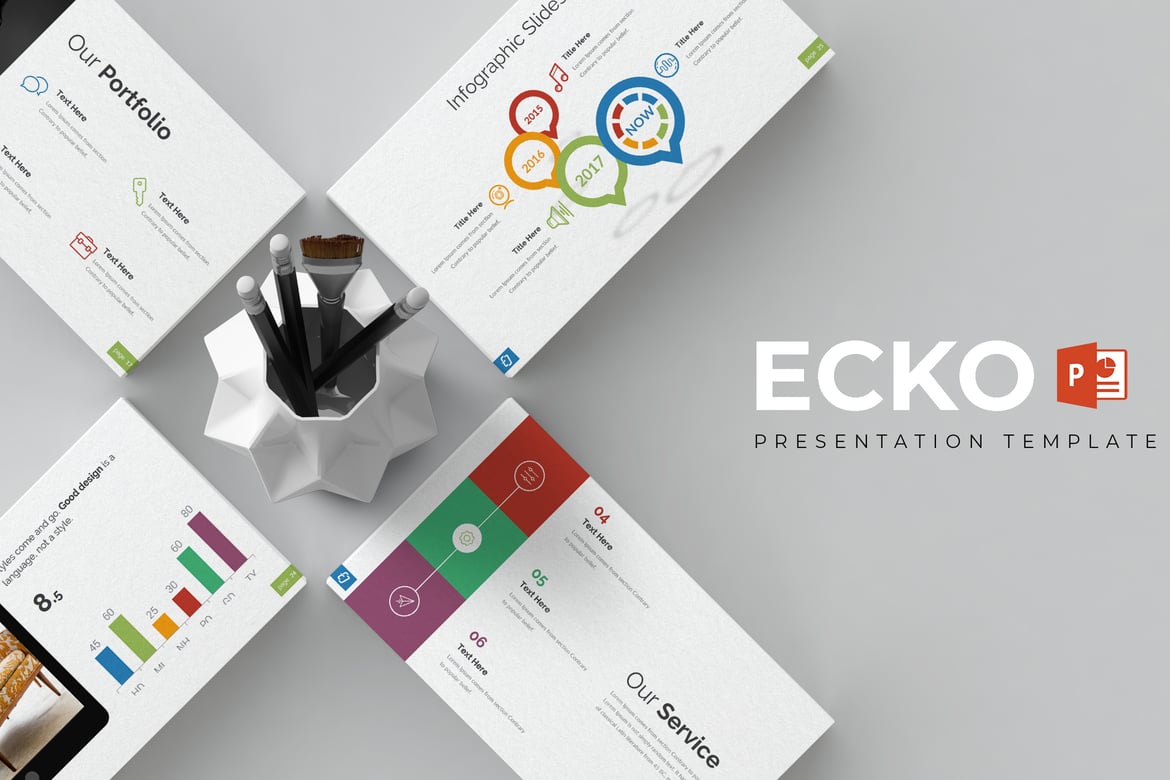 Ecko - Template Presentasi PowerPoint Kreatif dan Minimalis