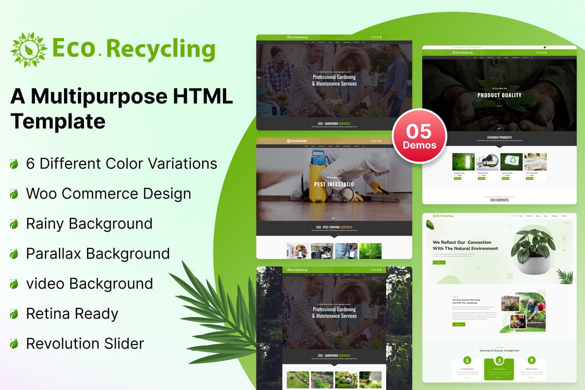 Template Web Ramah Lingkungan - Eco Recycling untuk Semua Kebutuhan Anda