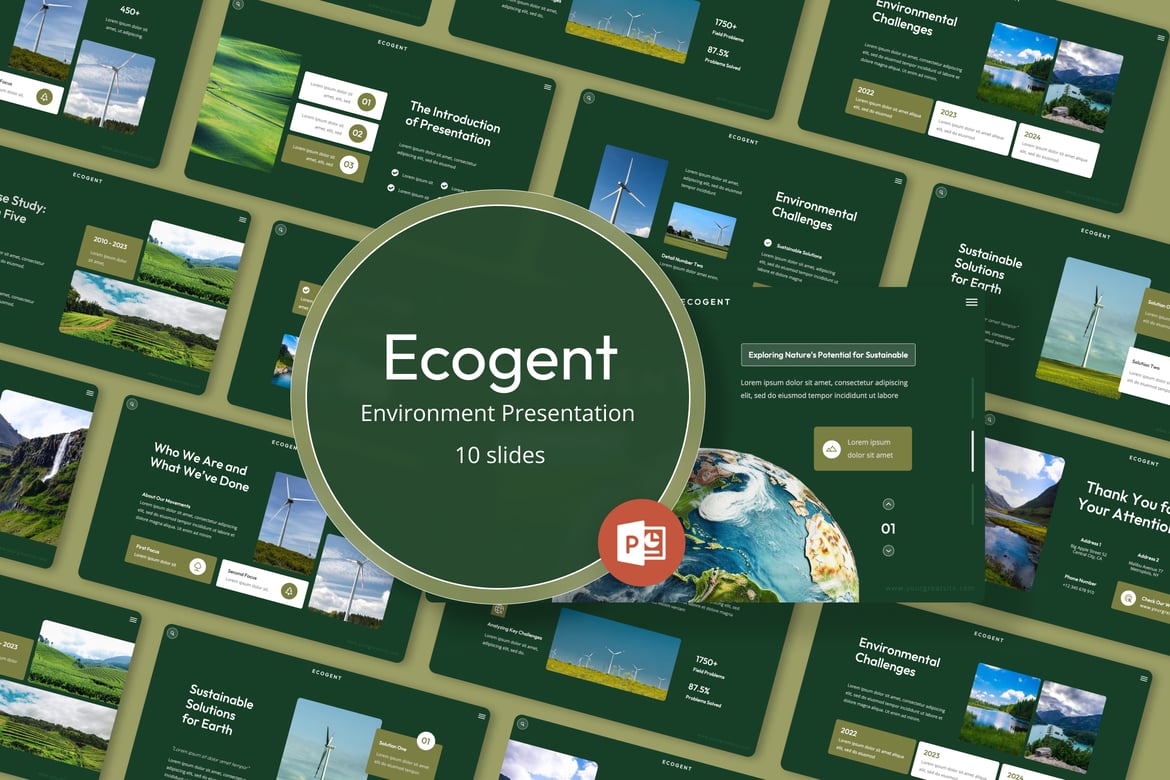 Ecogent - Template Powerpoint Ramah Lingkungan yang Menginspirasi