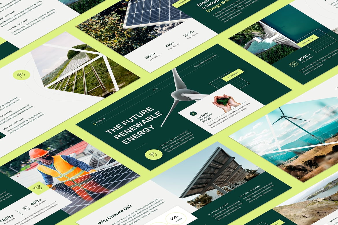 Ecogon - Template Presentasi Energi Terbarukan yang Menarik