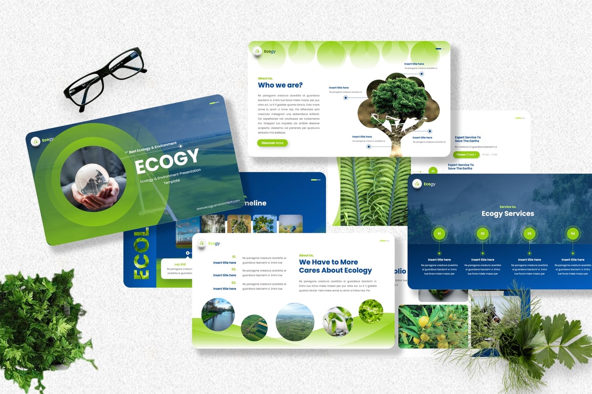 Template Presentasi Ecogy - Solusi Kreatif untuk Ekologi dan Lingkungan