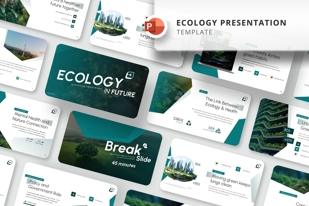 Template Presentasi Ekologi untuk Pesan Lingkungan yang Kuat