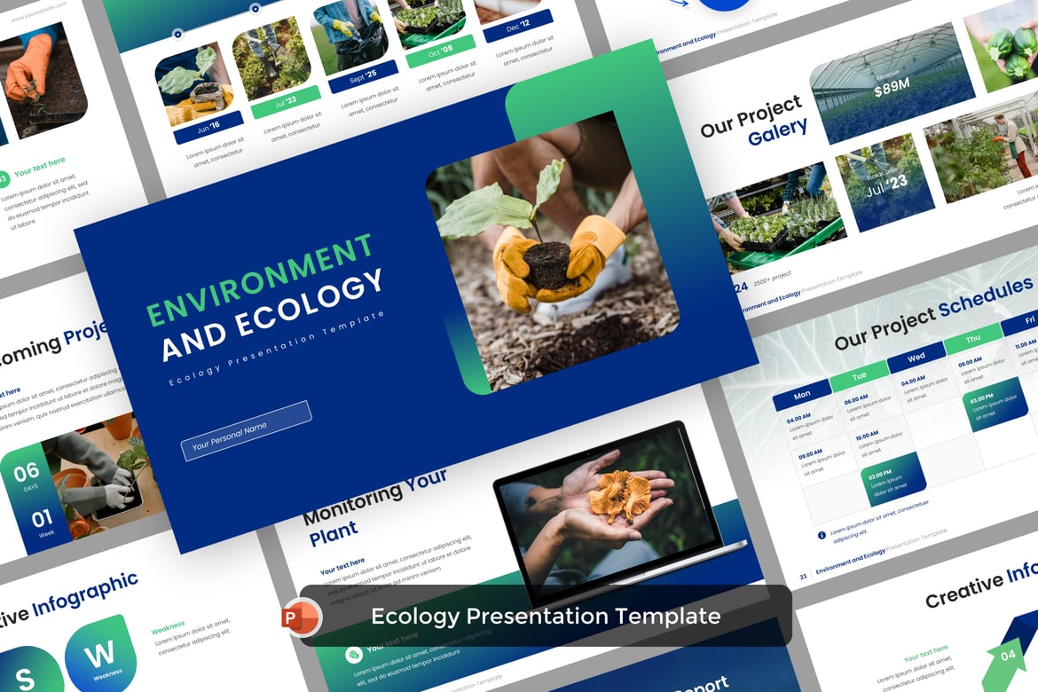 Template PowerPoint Ekologi yang Menarik dan Profesional